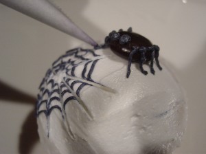 Spider Legs and Eyes on Spider Cupcake