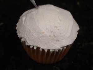 Vanilla Icing on Cupcake