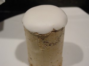 fondant on top of tall cupcake