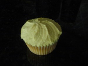cupcake with yellow icing