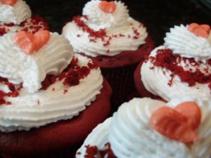 Red Velvet Cupcakes for Valentines Day