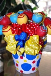 cake pops bucket for springtime