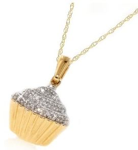 Diamond Cupcake Pendant