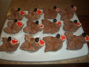 Wolf Cupcakes in cupcake pan