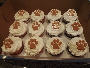 Dog Paw Cupcakes