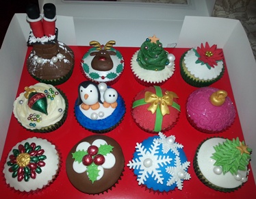 Christmas Cupcakes in a Box